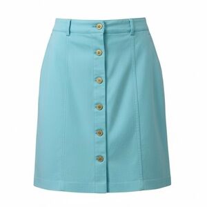 J. McLaughlin Light Aqua Green Button Front A-Line Skirt Size 4